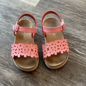 Cat & Jack - Pink Floral Toddler Girls size 8 Sandals